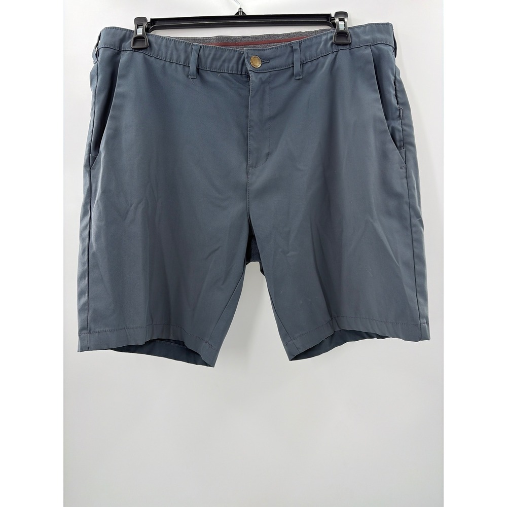 Jachs New York Mens Performance Shorts Slate Blue Stretch Chino 1563023 Size 36